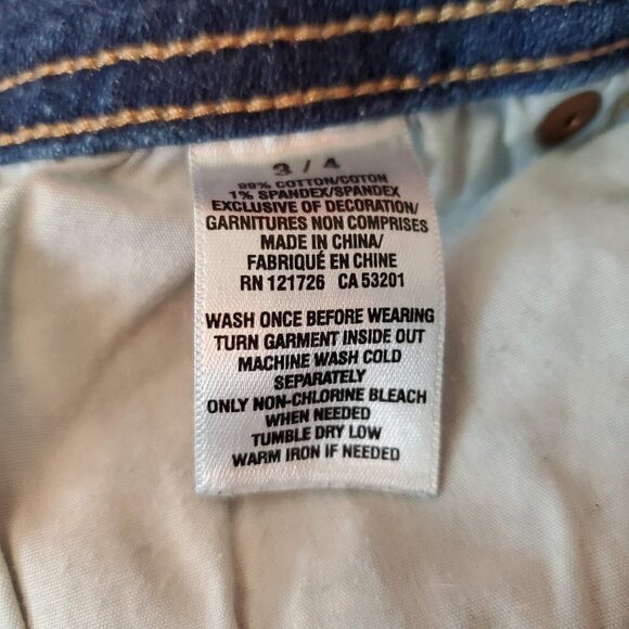 🚨003 Aeropostale Distressed Cropped Denim Capri - Picture 4 of 7